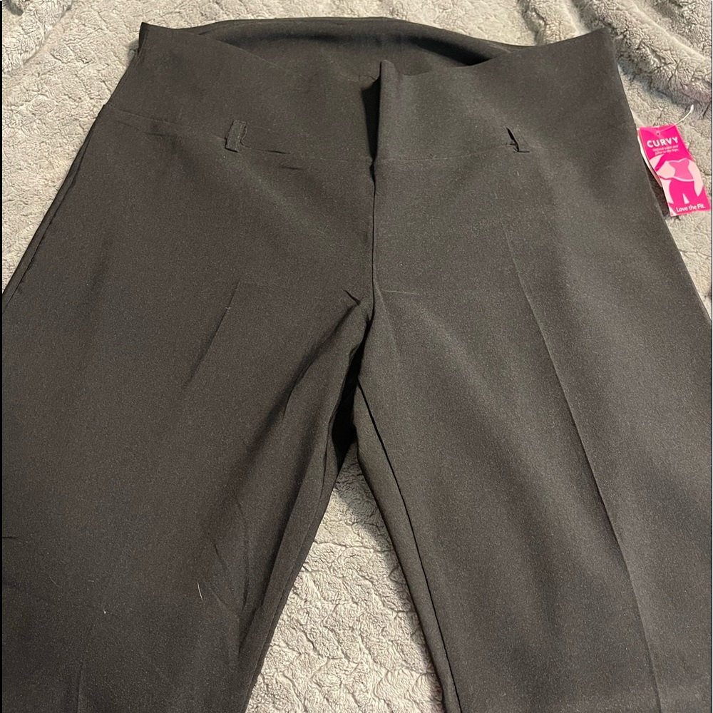 Dots Black Straight Leg Flare Dress Pants. NWT Size 16
HIP TO HIP 19